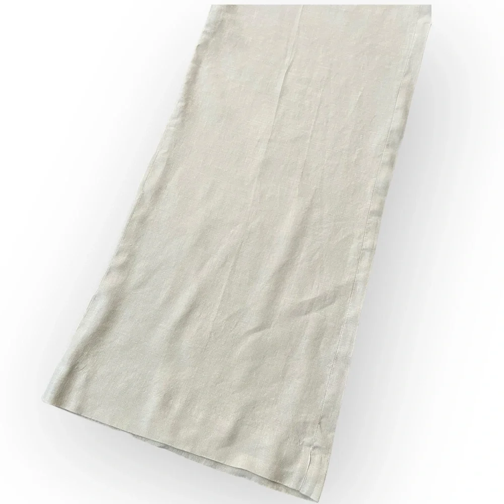 Banana Republic Harrison stretch linen blend wide leg high rise pants size 14L